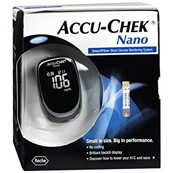 Accu Chek Nano Meter Kit with Sample Test Strips - VDA